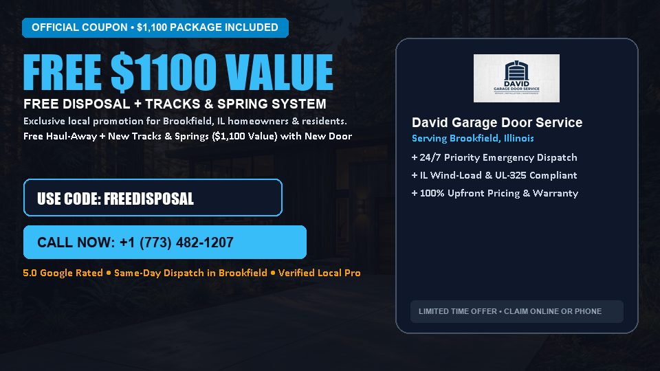 David Garage Door Service FREE Haul-Away & Heavy-Duty Tracks with New Door